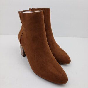 JustFab Grace Womens Size 10 Cognac Brown Booties